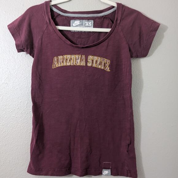 Nike Arizona State University Maroon Tee with White Logo - Picture 1 of 5